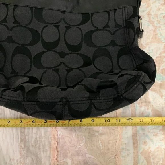 Authentic 12” Coach Black Bag USED - Picture 13 of 15
